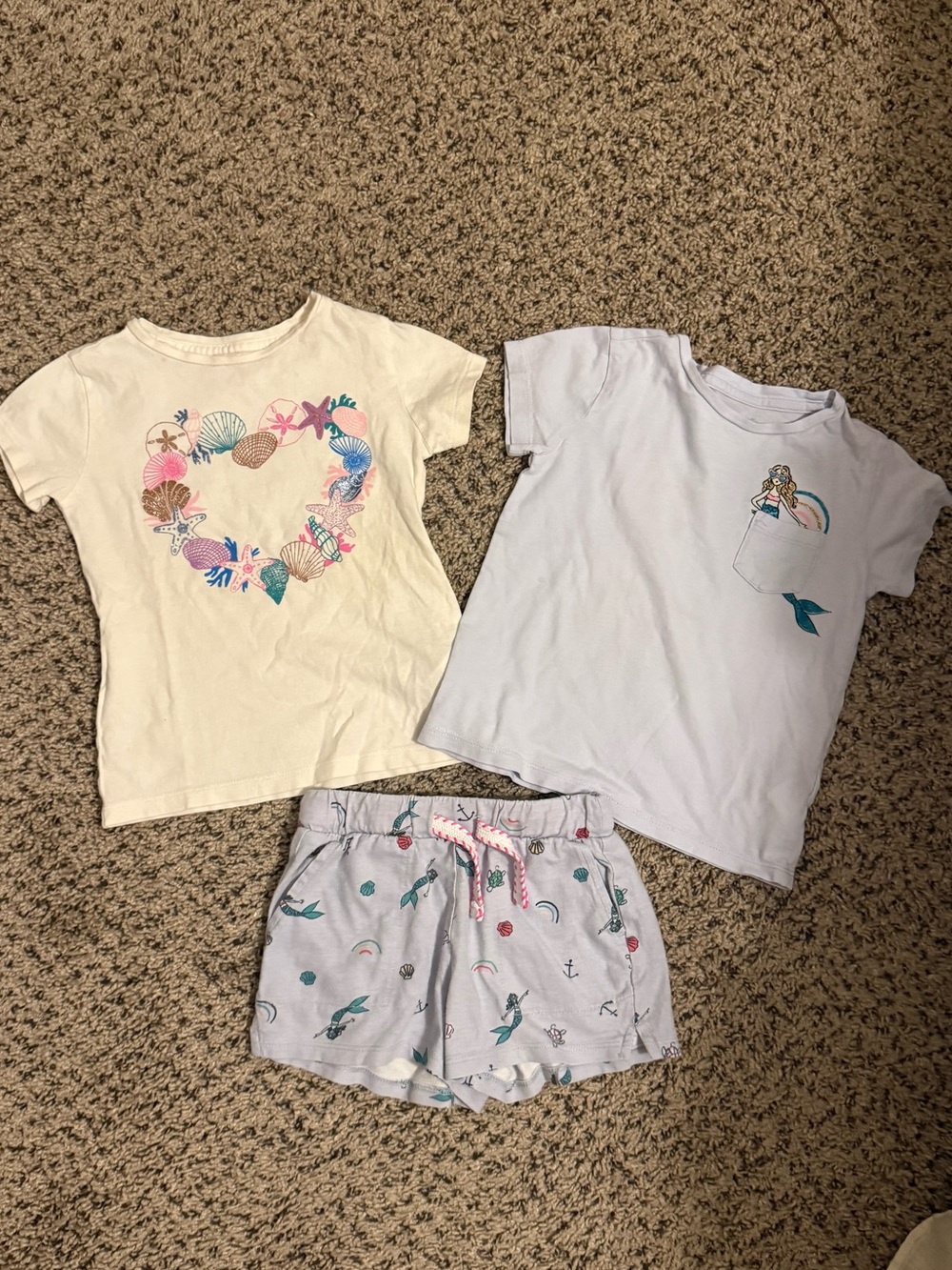 Crewcuts Mermaid & Seashell Tees & Shorts- Girls Mix ‘n Match Bundle